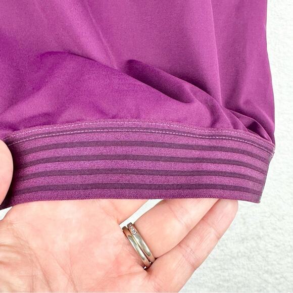 Athleta Cross Back Swim Blousy Tankini In Velvet Plum Size 32B/C Athletic Sporty - Picture 5 of 14